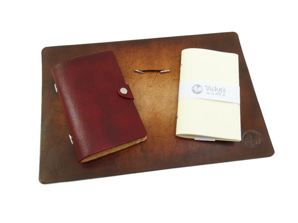 Leder Notizbuch 4EVER OX Bloody - S - Nachfüllbar