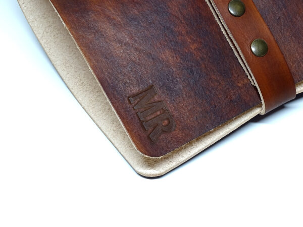 Leder Ringbuch Ordner OX Office Maroon Raw - Din A4