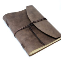 Leder Gästebuch Box OX Raw Cocoa- Din A4