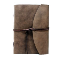 Leder Gästebuch Box OX Raw Cocoa- Din A4