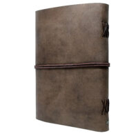 Leder Gästebuch Box OX Raw Cocoa- Din A4