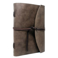 Leder Gästebuch Box OX Raw Cocoa- Din A4