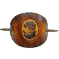 Leder Haarspange - OX Cameo Lion Antique Charlotte - Vickys World