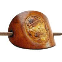 Leder Haarspange - OX Cameo Lion Antique Friederike - Vickys World