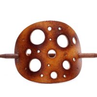 Leder Haarspange - OX Antique Lion Cheese - Vickys World