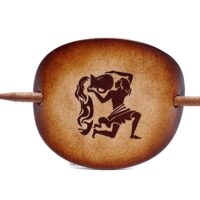 Leder Haarspange - Sternzeichen Wassermann - OX Antique Lion Aquarius