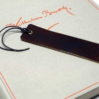Leder Lesezeichen OX Maroon
