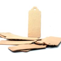 Leder Stanzteil - Etikett Label mit Loch - Soft OX Nature - Groß