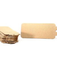 Leder Stanzteil - Etikett Label mit Loch - Soft OX Nature - Groß