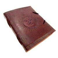 Leder Tagebuch Sonne XL mit Gummizug