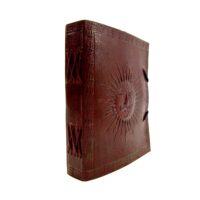 Leder Tagebuch Sonne XL mit Gummizug