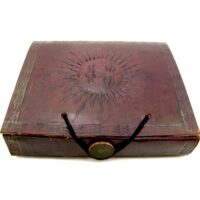 Leder Tagebuch Sonne XL mit Gummizug