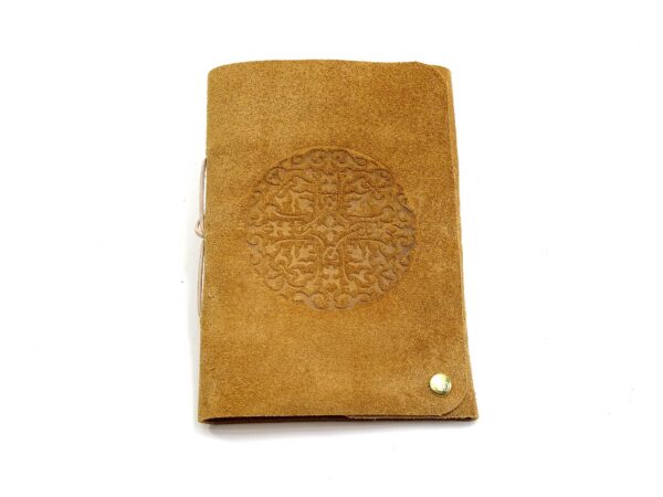Leder Buch Travel Memory Caramel Tribal – A6 - Vickys World