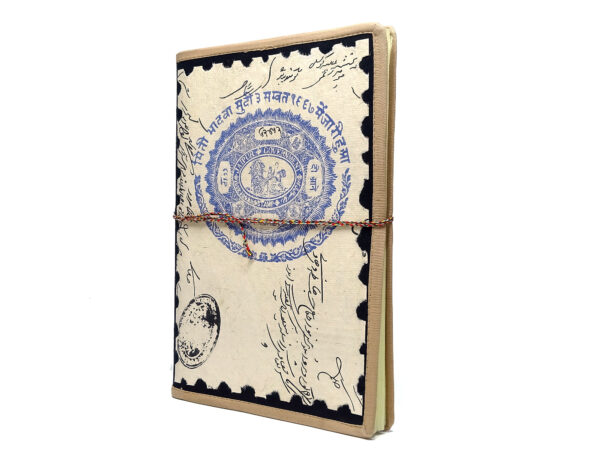 Tagebuch Kladde mit Retro Einband - Jaipur Briefmarke XXL