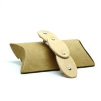 Leder Haarspange - Soft OX Clipy Oval Nature