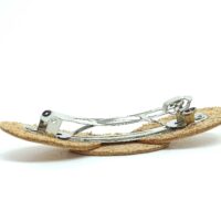 Leder Haarspange - Soft OX Clipy Oval Nature