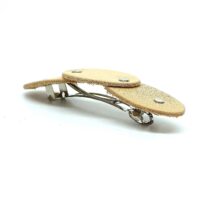 Leder Haarspange - Soft OX Clipy Oval Nature