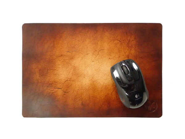 Leder Mauspad - OX Maroon Antique -20x30 - Personalisierbar