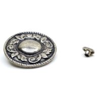 Zierniete Blumenkranz Antik-Look Silber