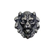 Zierniete Löwen Kopf Antik-Look Silber