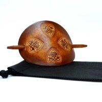 Leder Haarspange - OX Antique Lion Celtic Hearts - Vickys World
