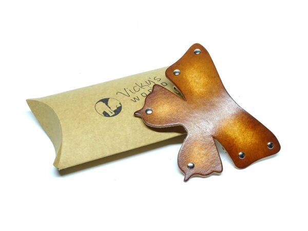 Leder Schmetterling Haarspange Schmetterling - OX Antique Lion Butterfly Raw - Vickys World