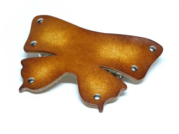 Leder Schmetterling Haarspange Schmetterling - OX Antique Lion Butterfly Raw - Vickys World