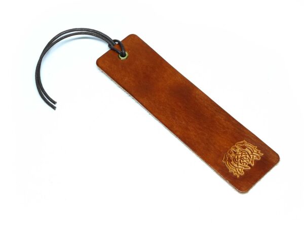 Leder Lesezeichen OX Lion Celtic Dragon