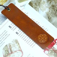 Leder Lesezeichen OX Lion Celtic Round Knot