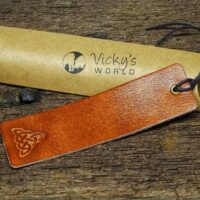 Leder Lesezeichen OX Lion Celtic Triquetta
