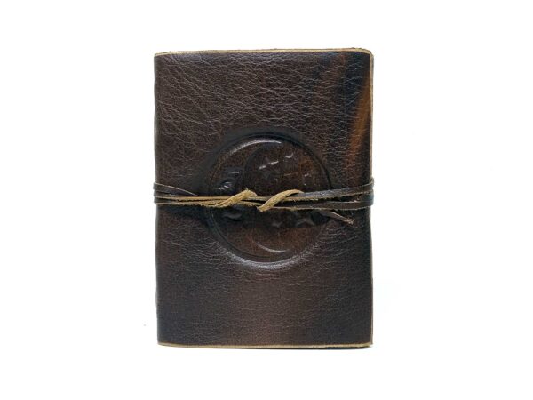 Leder Tagebuch Gaucho - Mond & Sterne #1