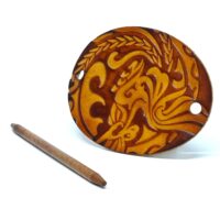 Leder Haarspange - OX Antique Lion Nature - Vickys World