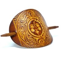 Leder Haarspange - OX Antique Lion Moon & Sun 2 - Vickys World