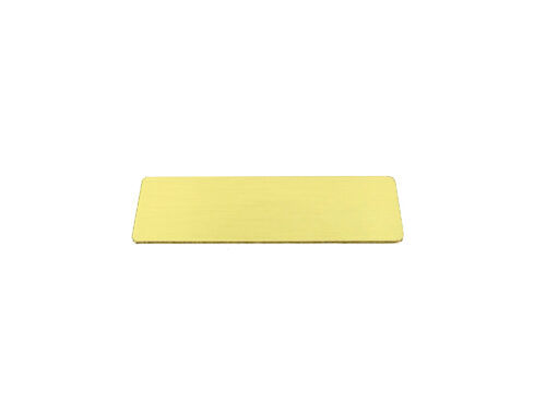 Messing Schild - 50x15 mm - Selbstklebend