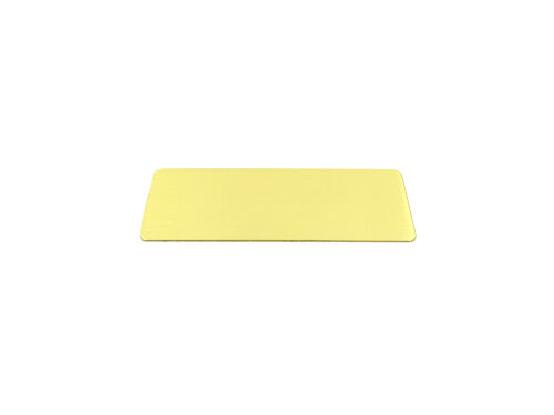 Messing Schild - 60x20 mm - Selbstklebend