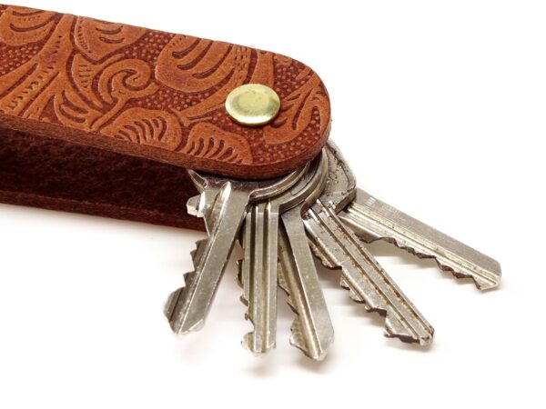 Schlüssel Organizer - OX Paisley Light - Gold & Silber – Bild 3