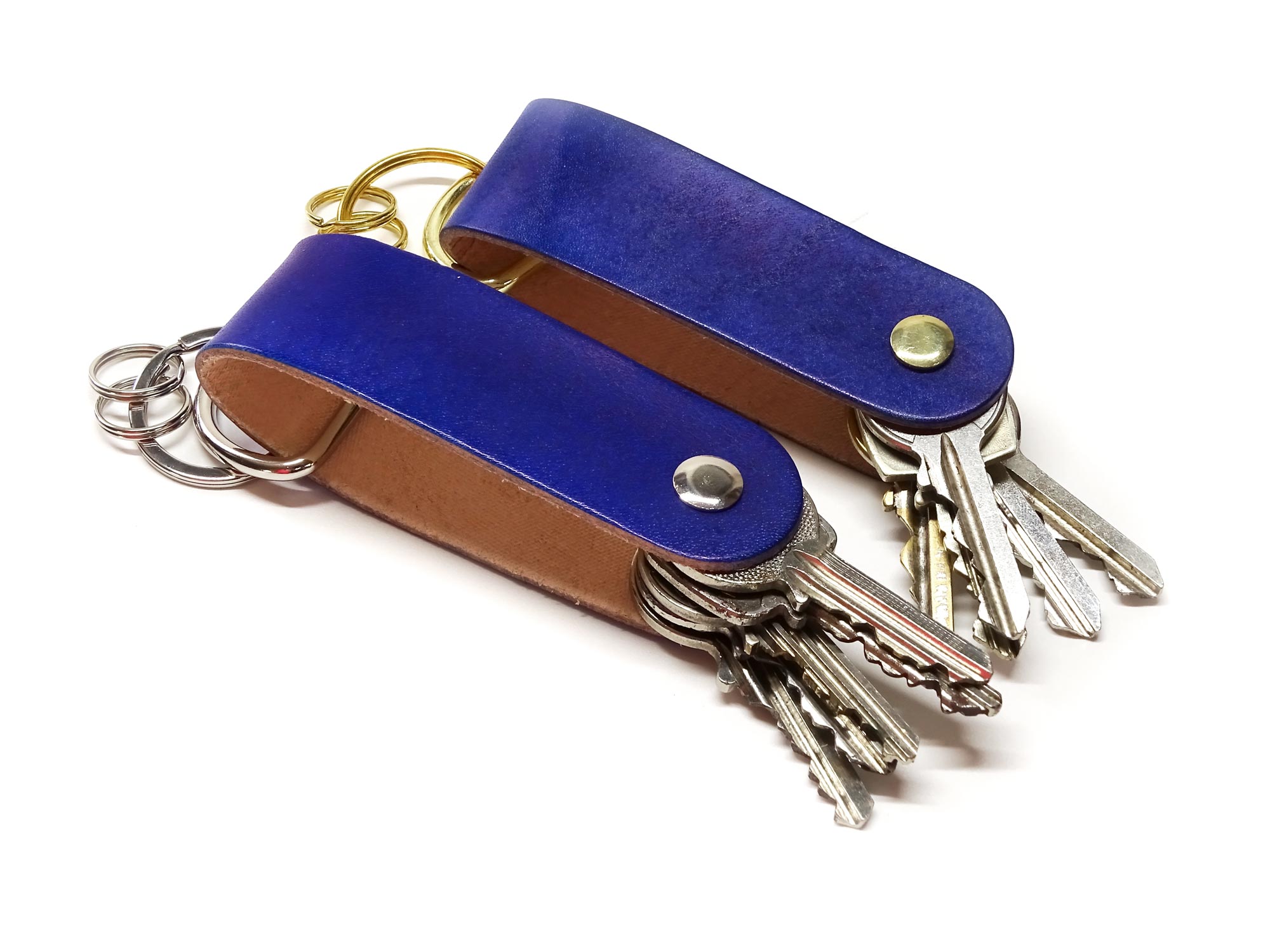 Schlüssel Organizer - OX Blue - Gold & Silber - Lederbuch