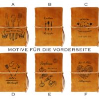 Motive für die Vorderseite eines Rezeptbuchs