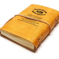 Personalisiertes Leder Rezeptbuch - Rückseite, liegend