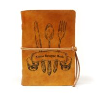 Personalisiertes Leder Rezeptbuch - Vorderseite, geschlossen