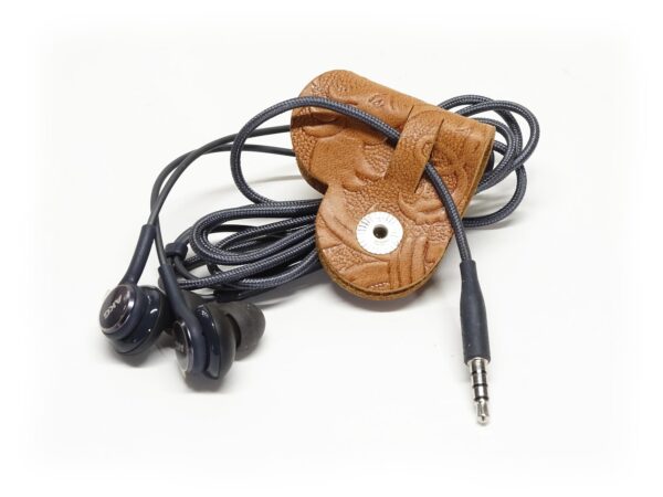 Leder Kabelbinder Herz - Box OX - Caramel Dragon - 2er Set