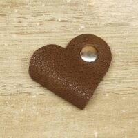 Leder Kabelbinder Herz - Buffalo - Chocolate - 2er Set