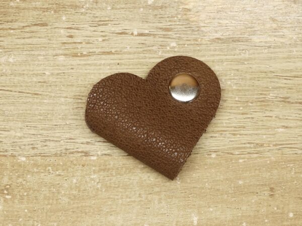 Leder Kabelbinder Herz - Buffalo - Chocolate - 2er Set