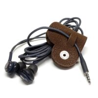 Leder Kabelbinder Herz - Buffalo - Chocolate - 2er Set