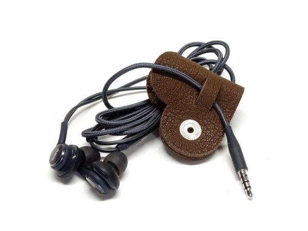 Leder Kabelbinder Herz - Buffalo - Chocolate - 2er Set