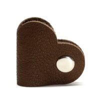 Leder Kabelbinder Herz - Buffalo - Chocolate - 2er Set
