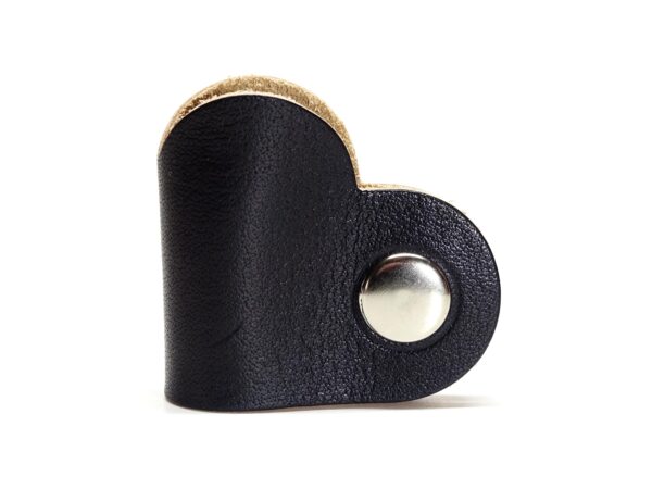 Leder Kabelbinder Herz - Soft OX - Black - 2er Set