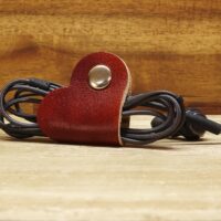 Leder Kabelbinder Herz - Soft OX - Browny- 2er Set