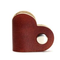 Leder Kabelbinder Herz - Soft OX - Browny- 2er Set