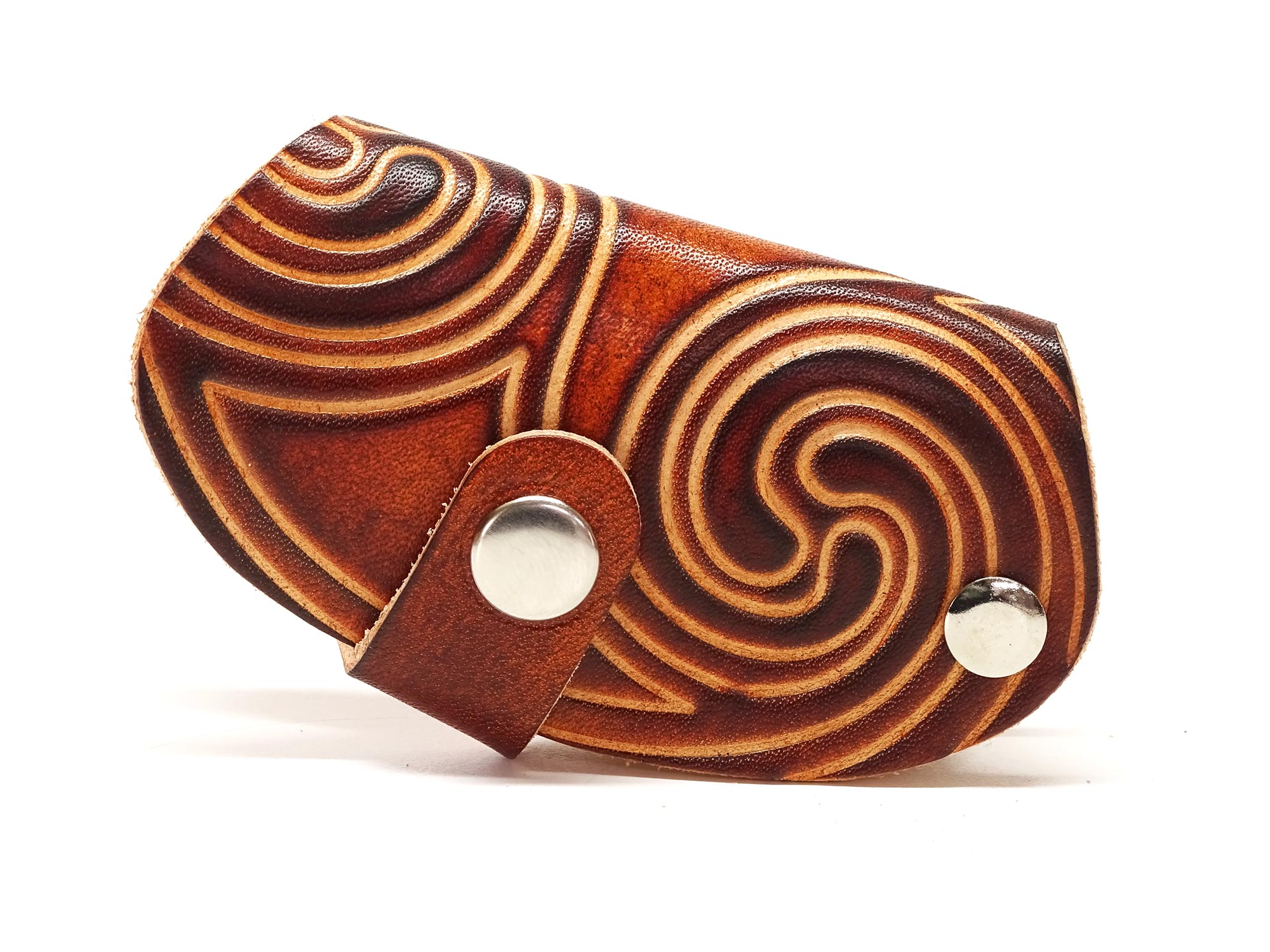 Leder Schlüsselbund – Etui – Saddle OX – Dark Swirl